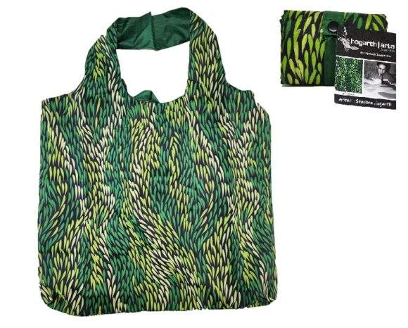 Folding Shopping Bag - Grasslands (green)