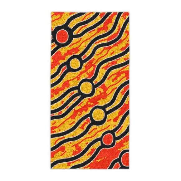 Vibrant Coral Reef Beach Towels – bush_fire - Image 5