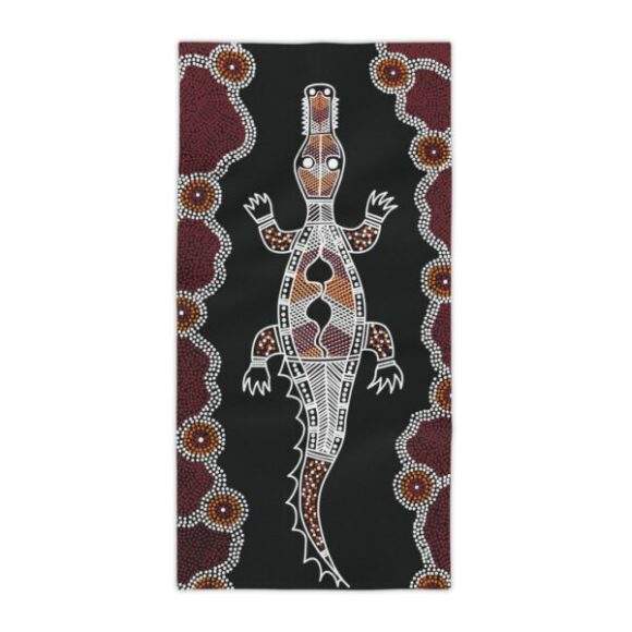 Vibrant Coral Reef Beach Towels – Crocodile - Image 5