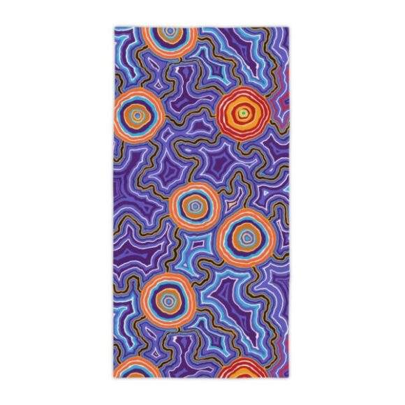 Vibrant Coral Reef Beach Towels – Pathways blues - Image 5