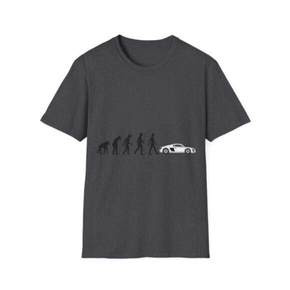 Unisex T-Shirt - Evolution of Man Audi R8 - Image 3