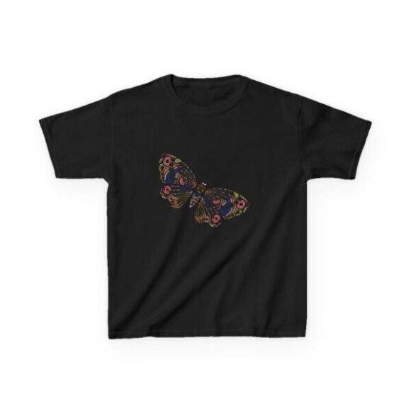 Kids Heavy Cotton Tee - Butterfly - Image 2