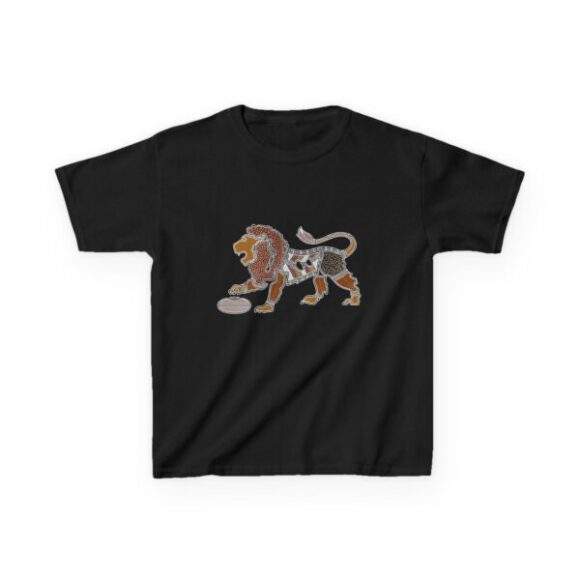 Kids Heavy Cotton Tee - Aboriginal Lion