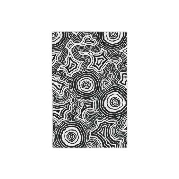 Vibrant Coral Reef Beach Towels – Pathways (b&w)