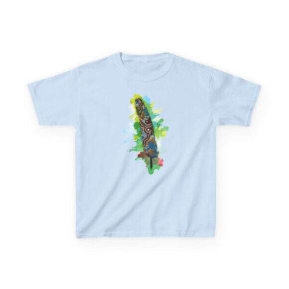 Kids Heavy Cotton Tee - Feather Wetlands - Image 4