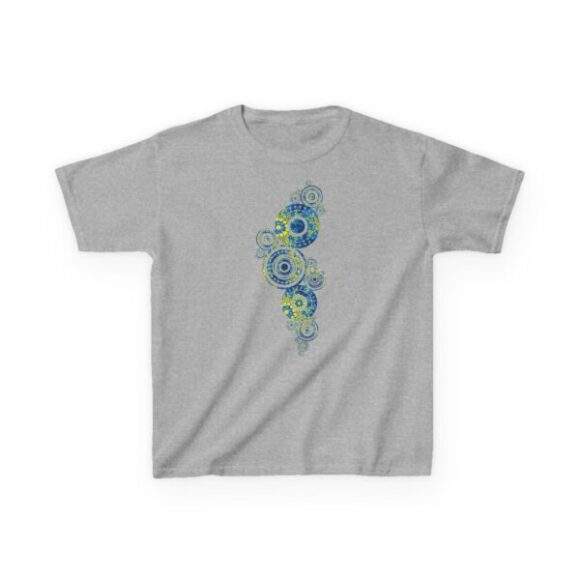 Kids Heavy Cotton Tee - Paisley circles - Image 3