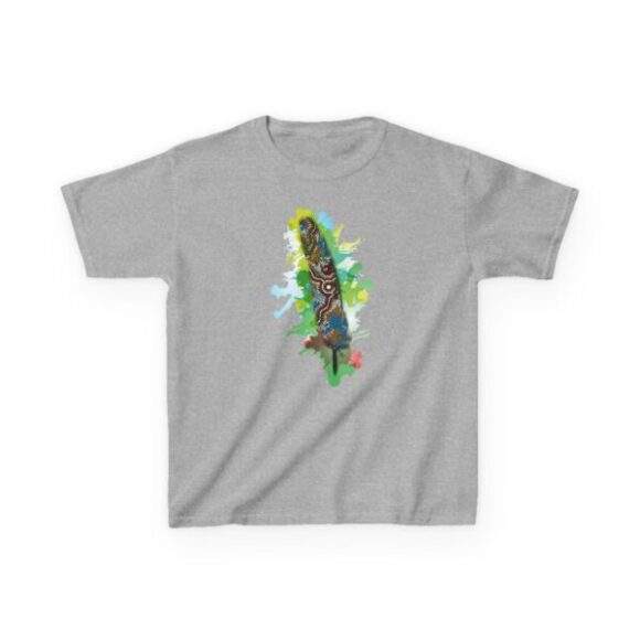 Kids Heavy Cotton Tee - Feather Wetlands - Image 3