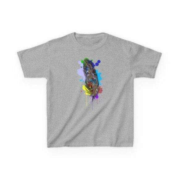 Kids Heavy Cotton Tee - Feather Walking the land - Image 3