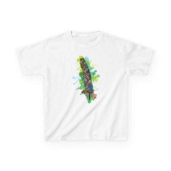 Kids Heavy Cotton Tee - Feather Wetlands - Image 2