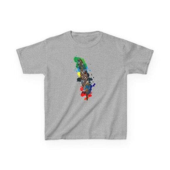 Kids Heavy Cotton Tee - Feather Wetlands - Image 3