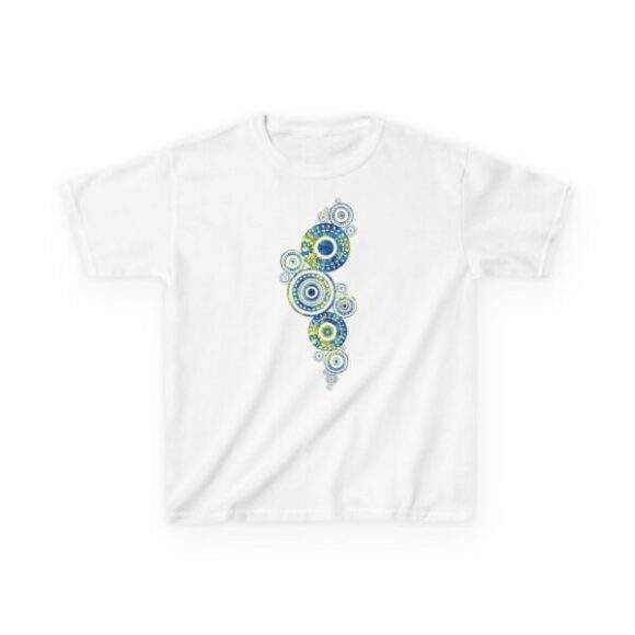 Kids Heavy Cotton Tee - Paisley circles - Image 2