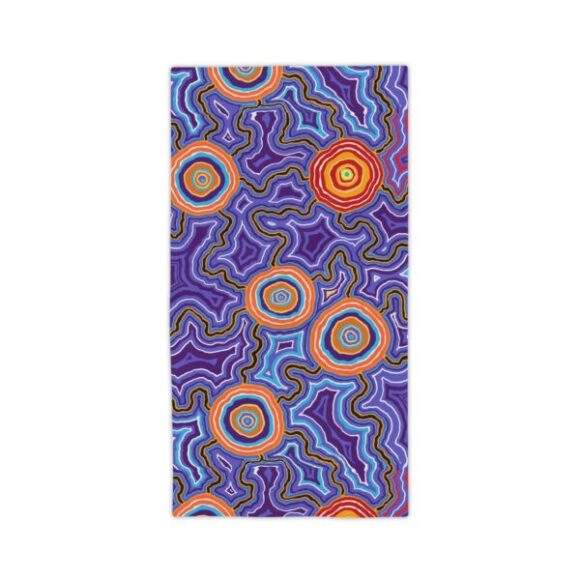 Vibrant Coral Reef Beach Towels – Pathways blues - Image 3