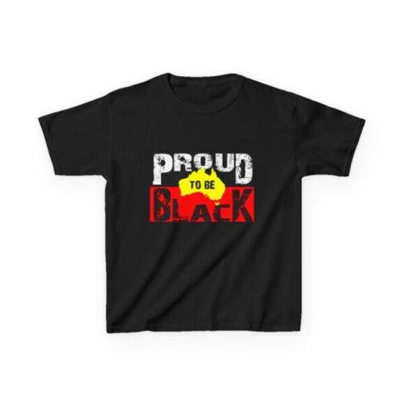 Kids Heavy Cotton Tee - Proud to be black - Image 3