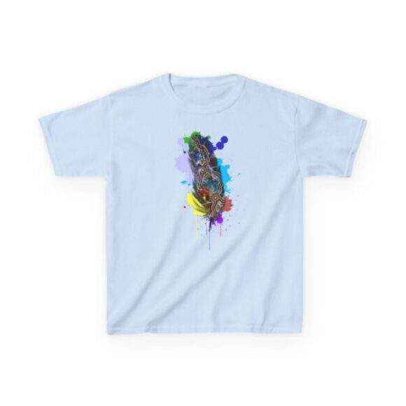 Kids Heavy Cotton Tee - Feather Walking the land - Image 4