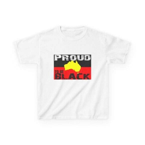 Kids Heavy Cotton Tee - Proud to be Aboriginal - Image 2